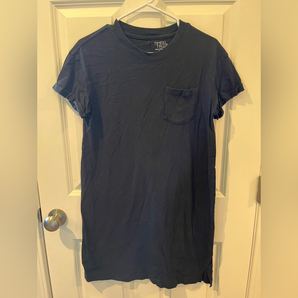 Time & Tru Black Tshirt Mini Dress Size Small